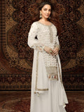 Embroidery Chinnon 3Pcs Plazzo  Suit For Women
