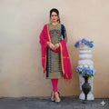 Rayon Embroidery 3PCS Suit For Women 003