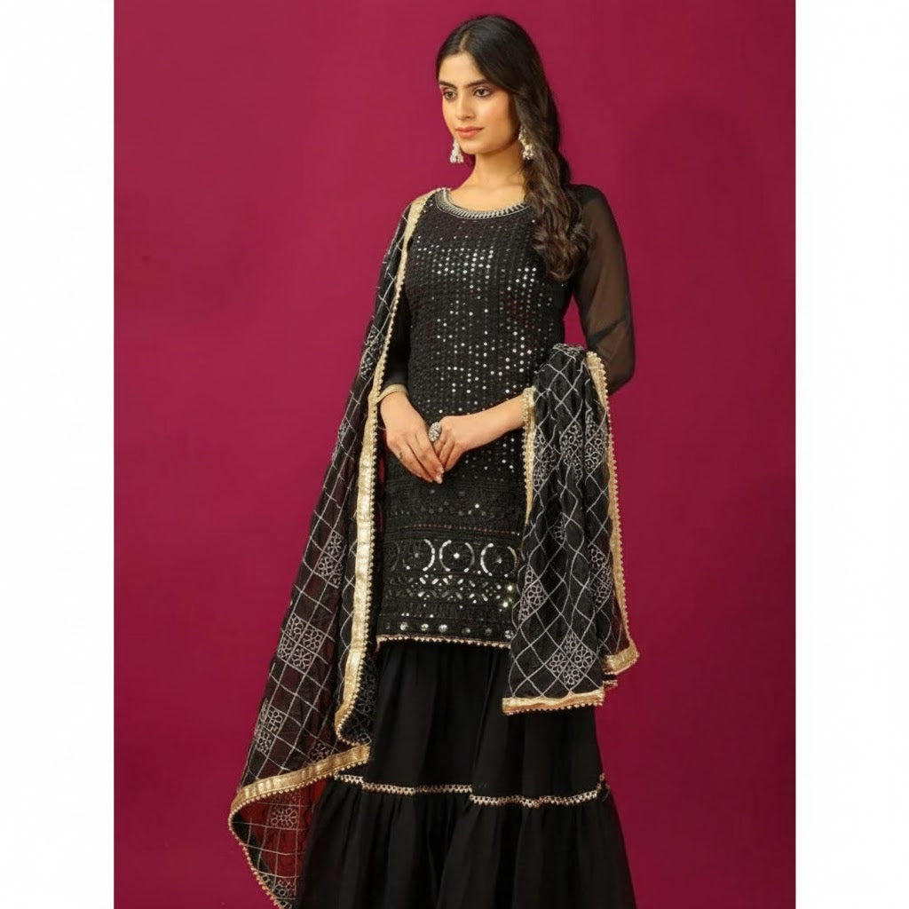 Elegant ReadyMade 3Pcs  Sharara Suit Collection For Women