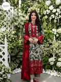 3 Piece Stitched Lawn Embroidery Suit - Ready To Wear