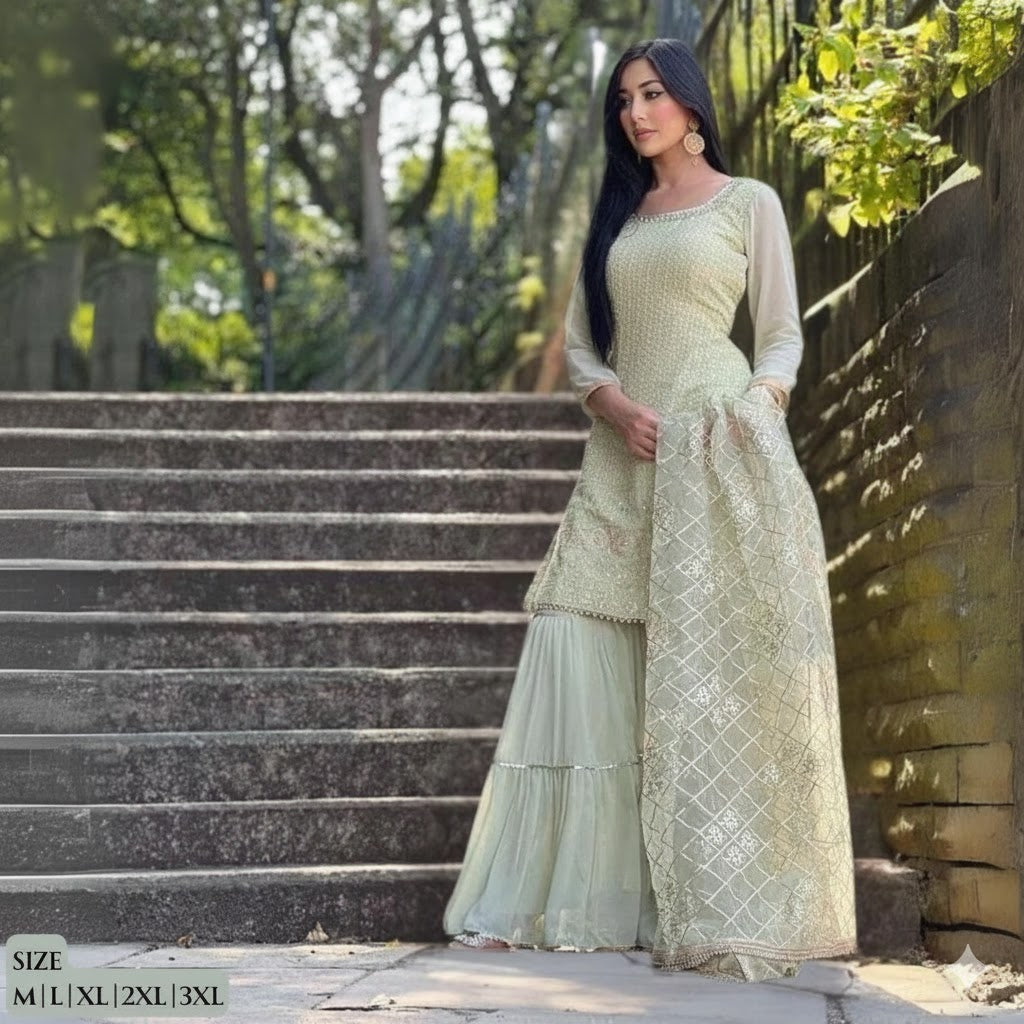 Ready To Wear Sharara 3PCS Suit For Women  003P