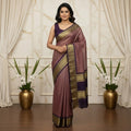 Silk Jacquard Border Saree With Unstitched  Blouse For Women