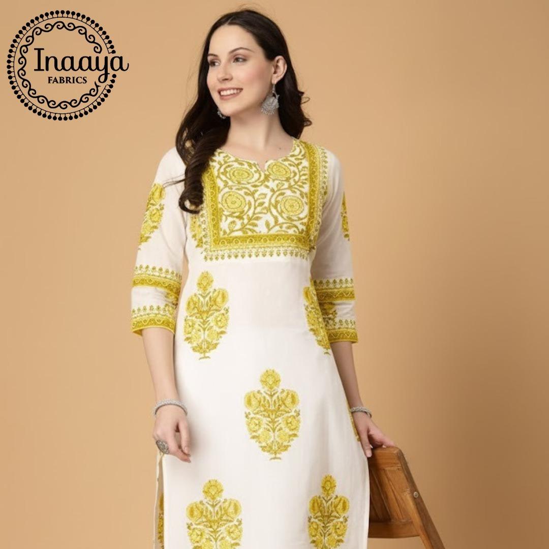 Designer Cotton Printed Ready to Wear Kurti  For Women 001