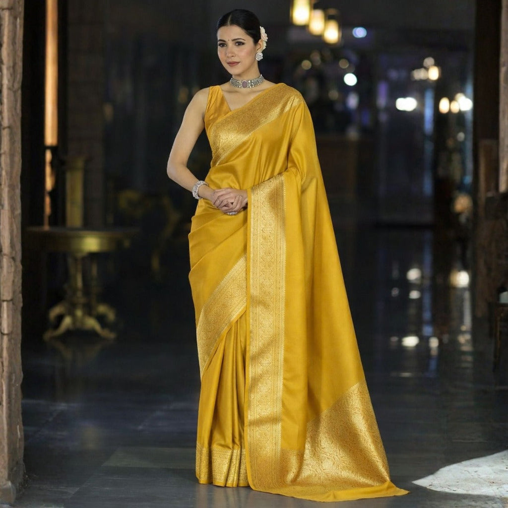 Silk Heritage Saree Unstitched  For Women