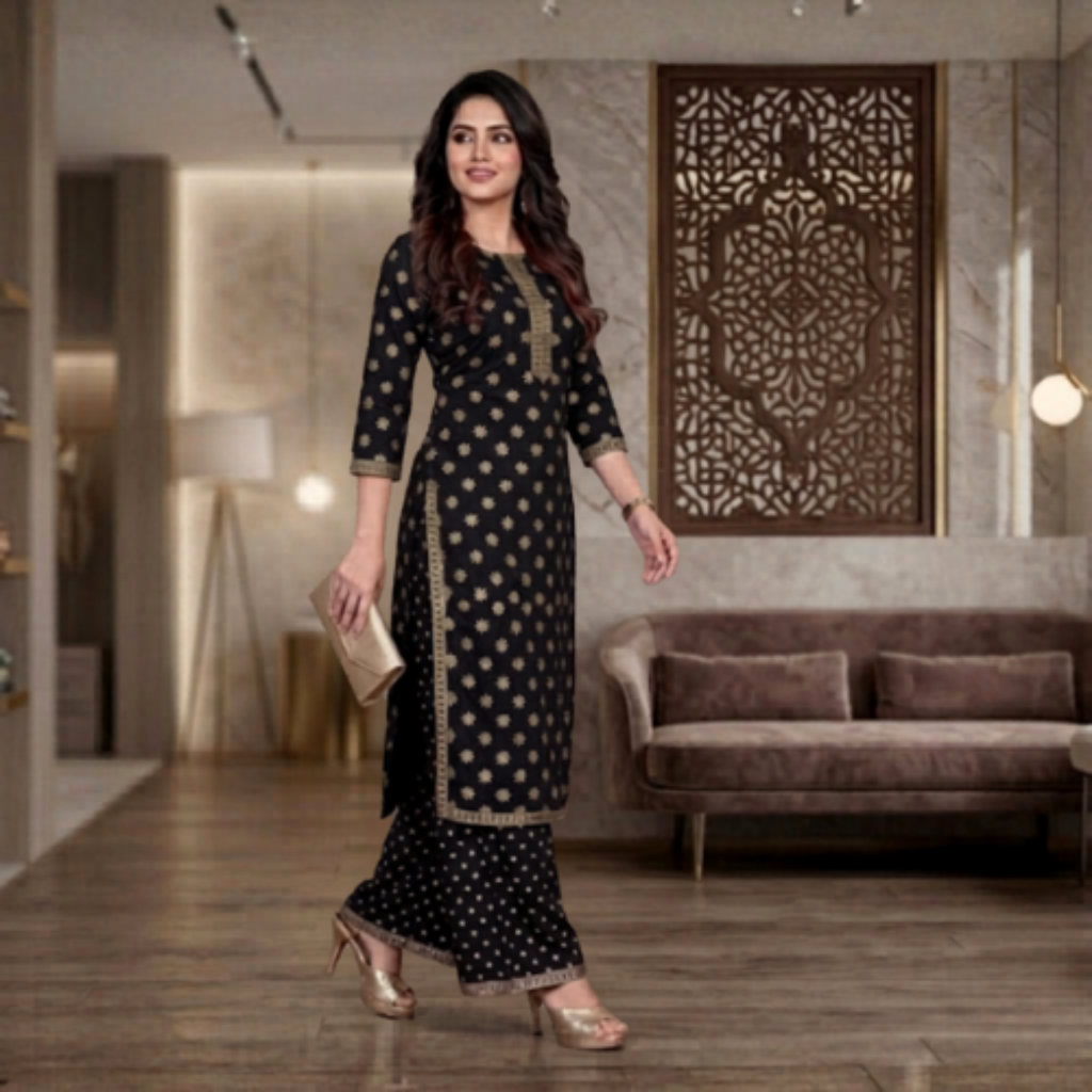 Rayon Palazzo 2 Piece Suit