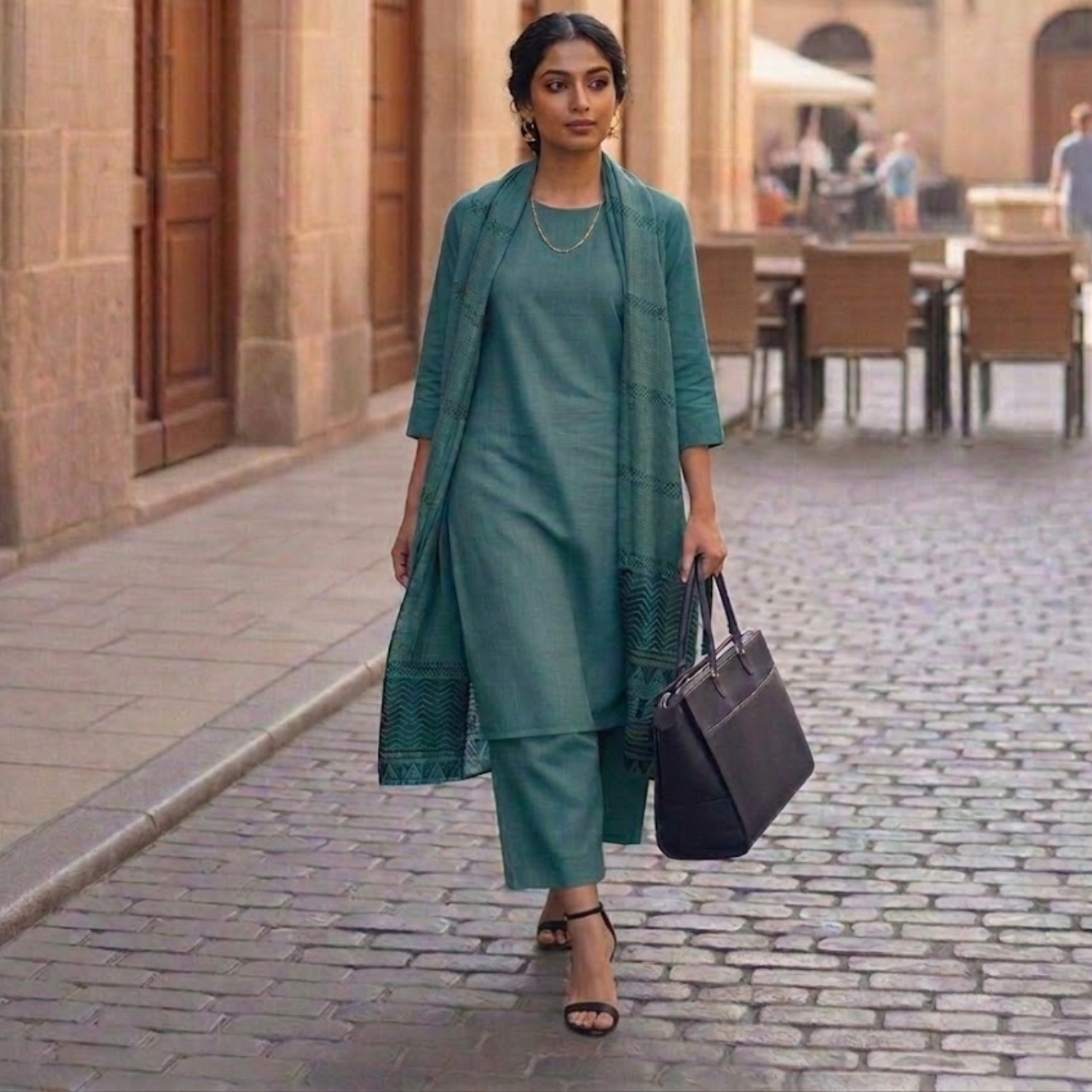 Casual  Ready To Wear  3Pcs  Rayon  Suit  For Women 003