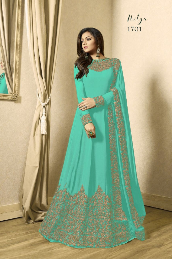 Anarkali Gown Georgette with Embroidery Work