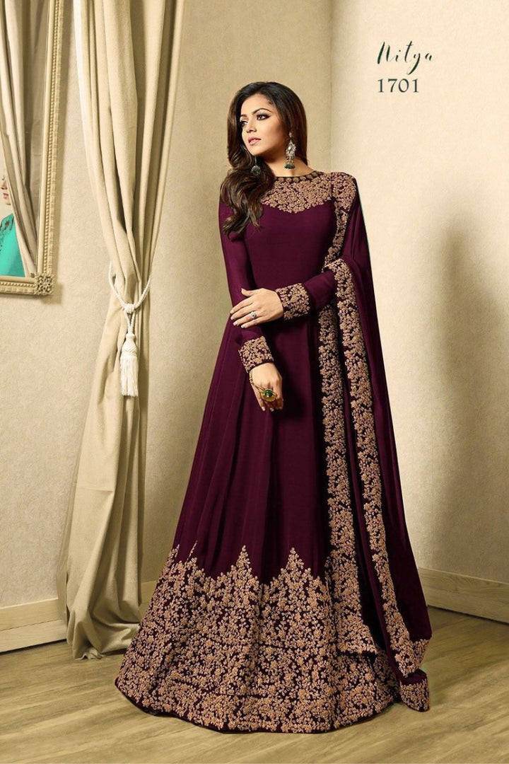 Anarkali Gown Georgette with Embroidery Work