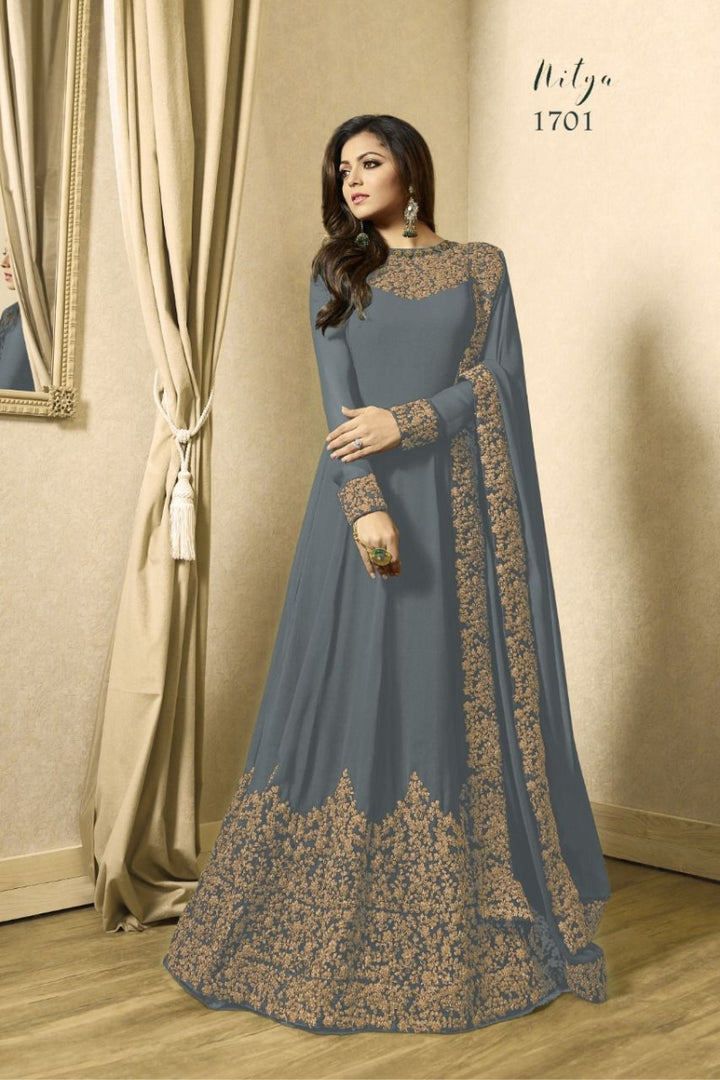 Anarkali Gown Georgette with Embroidery Work