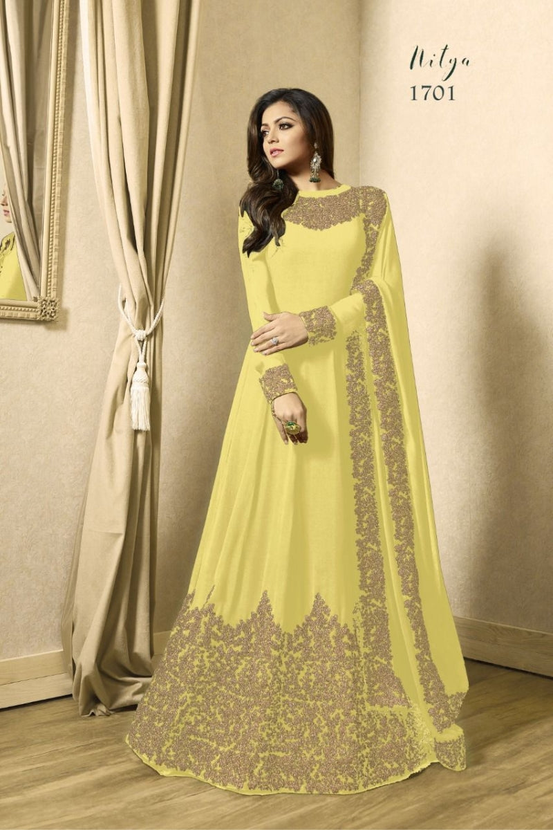 Anarkali Gown Georgette with Embroidery Work