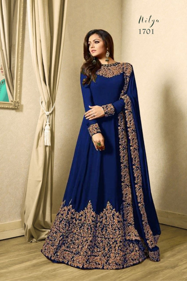 Anarkali Gown Georgette with Embroidery Work