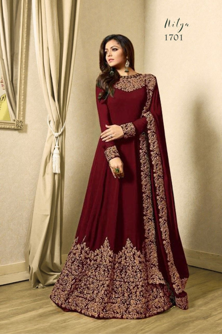 Anarkali Gown Georgette with Embroidery Work