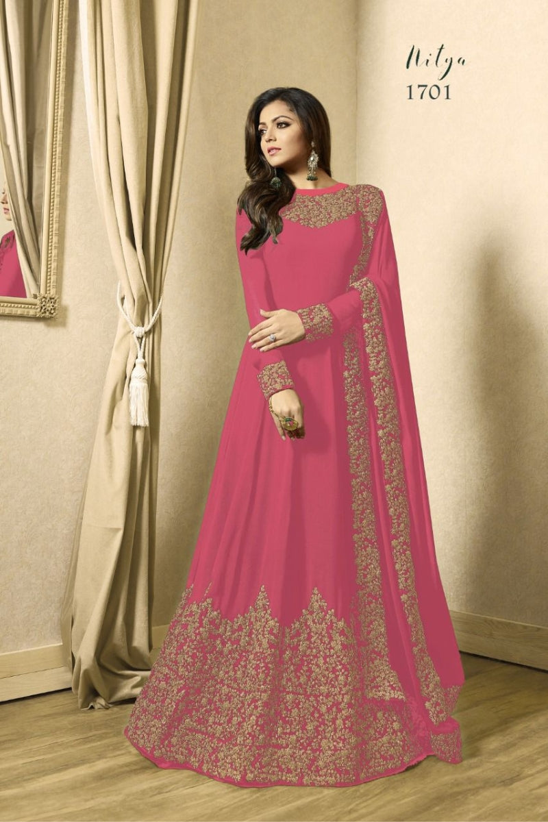 Anarkali Gown Georgette with Embroidery Work