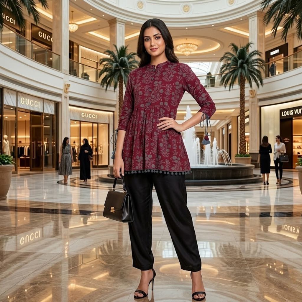 Designer Printed Cotton Tops Collection For Women