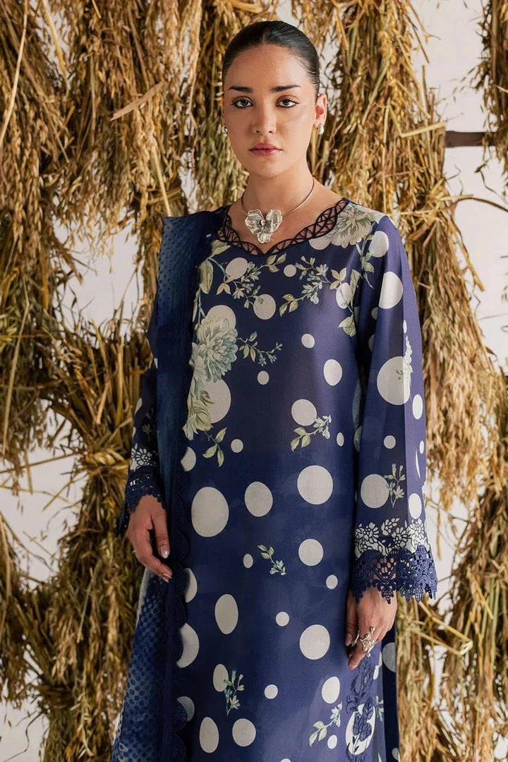 Digital Printed Lawn Suit With Heavy Embroidery &amp; Chiffon Dupatta | Ready To Wear