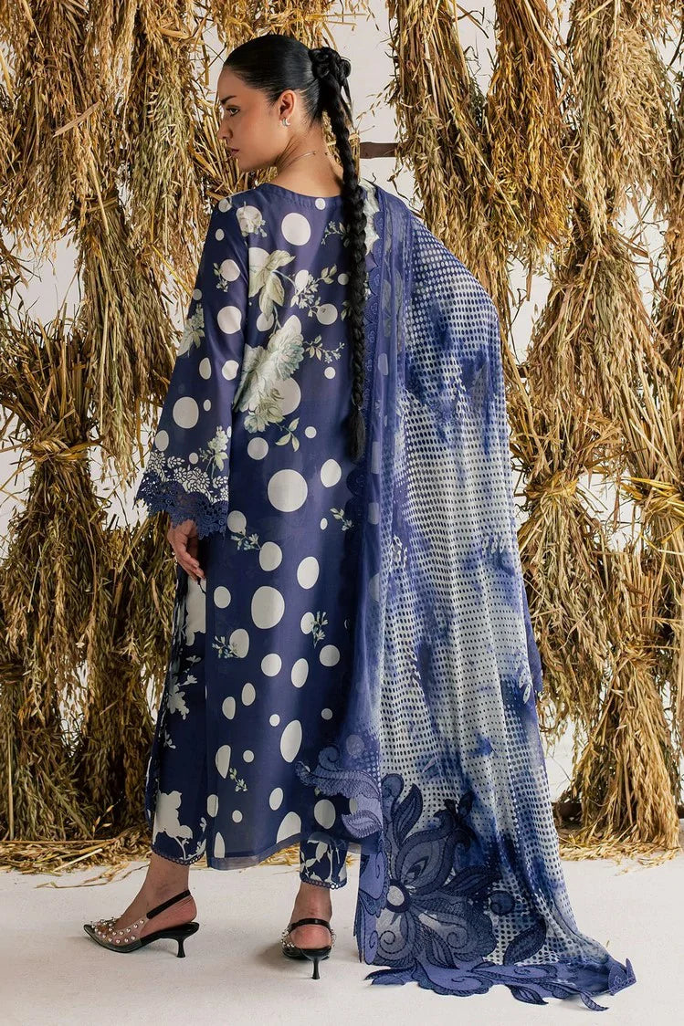 Digital Printed Lawn Suit With Heavy Embroidery &amp; Chiffon Dupatta | Ready To Wear
