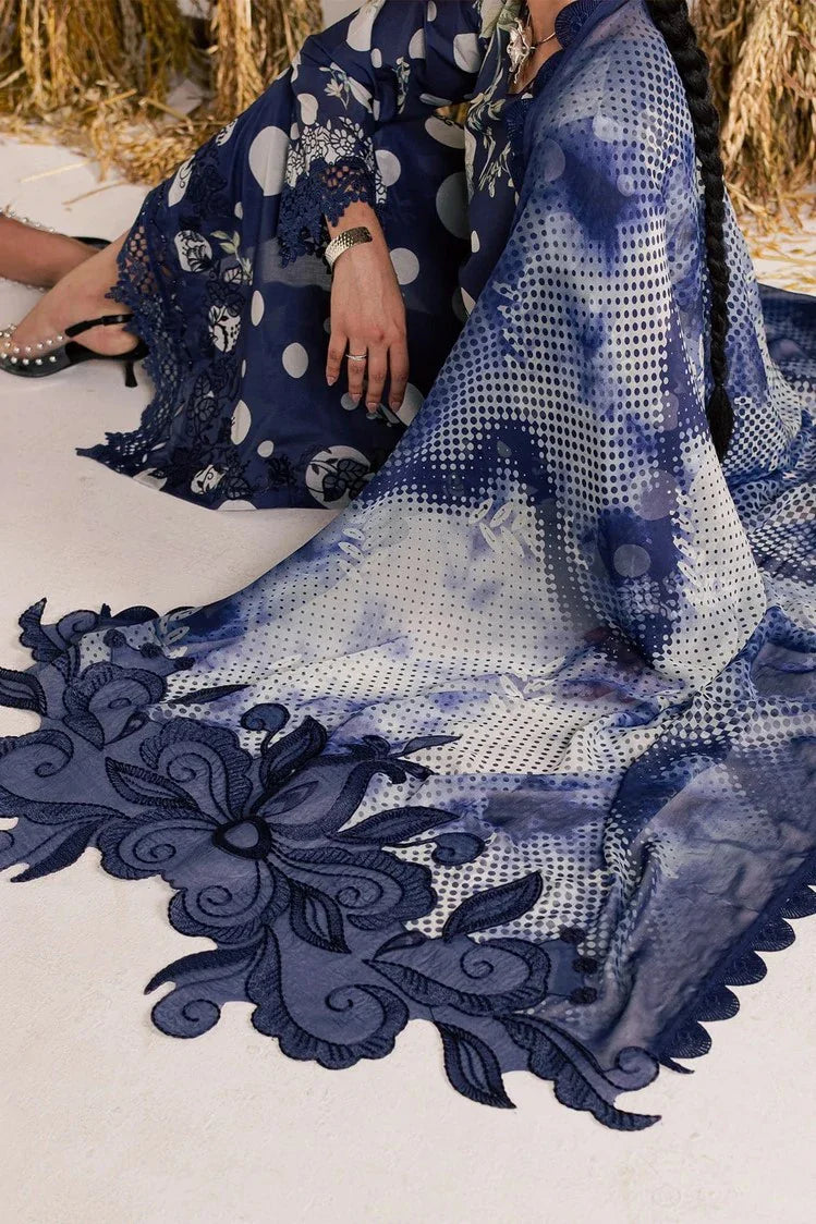 Digital Printed Lawn Suit With Heavy Embroidery &amp; Chiffon Dupatta | Ready To Wear