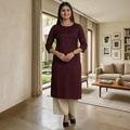 New Plain Button  Design  Kurti  Collection For Women