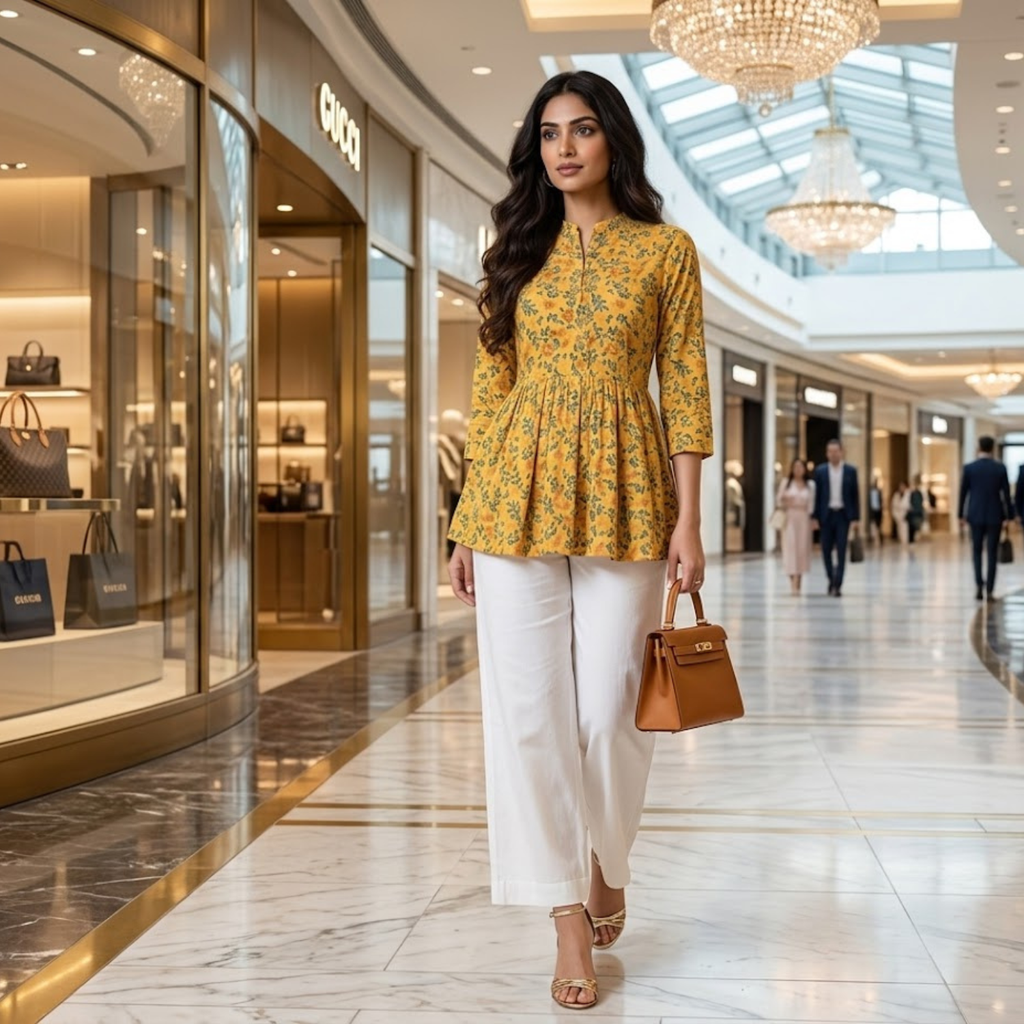 Designer Printed Cotton Tops Collection For Women