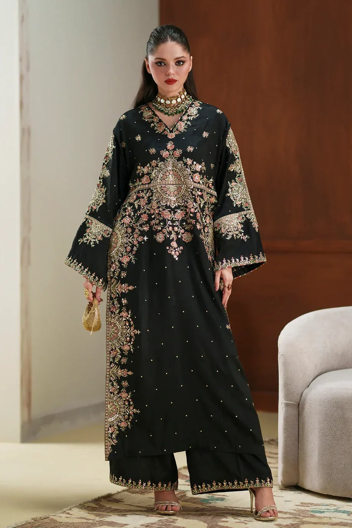Charmoush Silk 3-Piece Suit with  Sequin Work &amp; Embroidered Dupatta | RTW