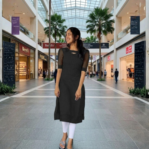 Casual Beautiful Organza Cotton Top Ready to Wear with 4 Colors