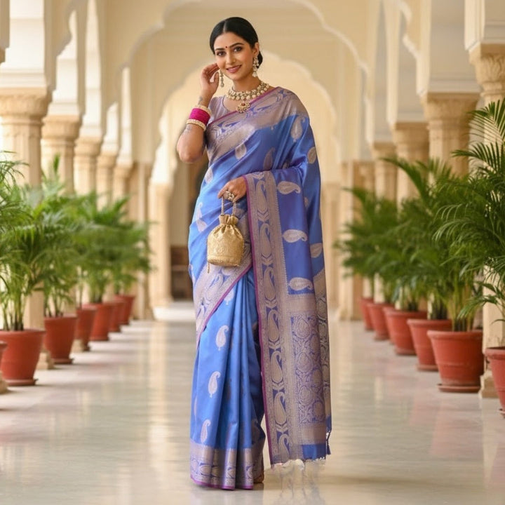 Printed Lichi Silk Saree Collection For Women