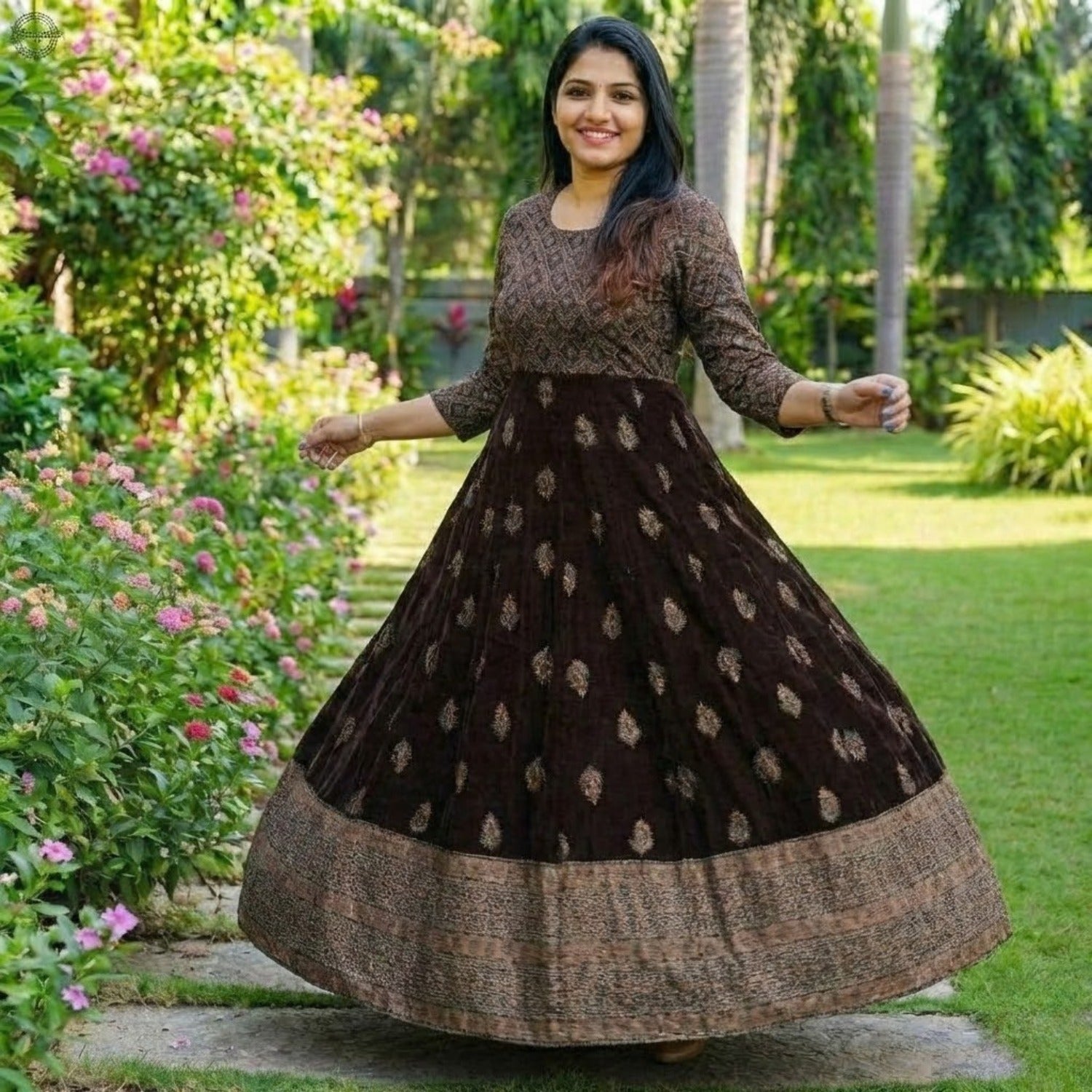 Cotton  Printed  Designer  Gown  For  Women