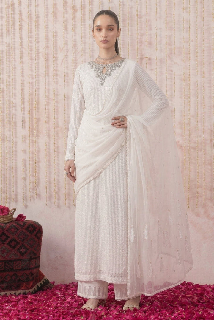 Heavy Embroidered Chiffon 3-Piece Suite  | Ready To Wear