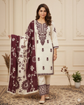 EMBROIDERED TOP PALAZZO SUIT WITH DUPATTA