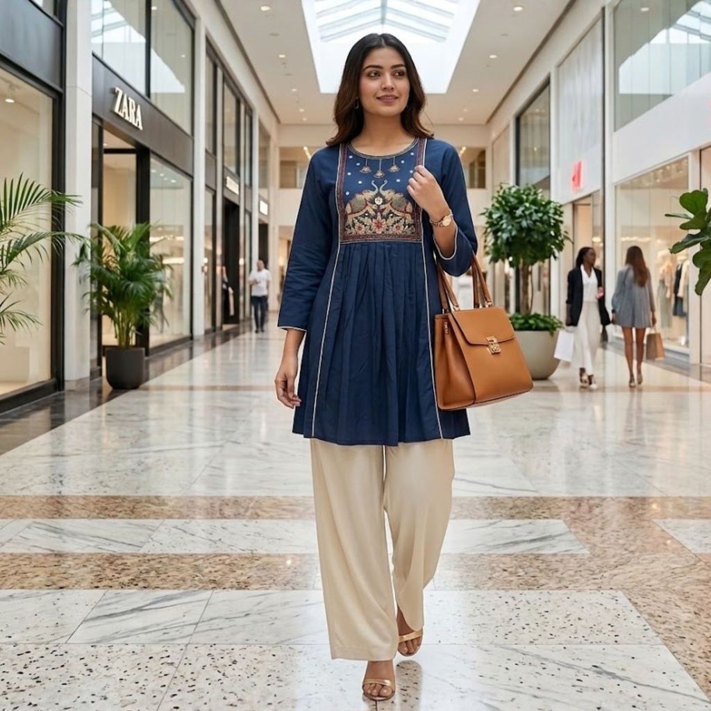 Cotton Elephant Embroidered Tops Collection For Women 001