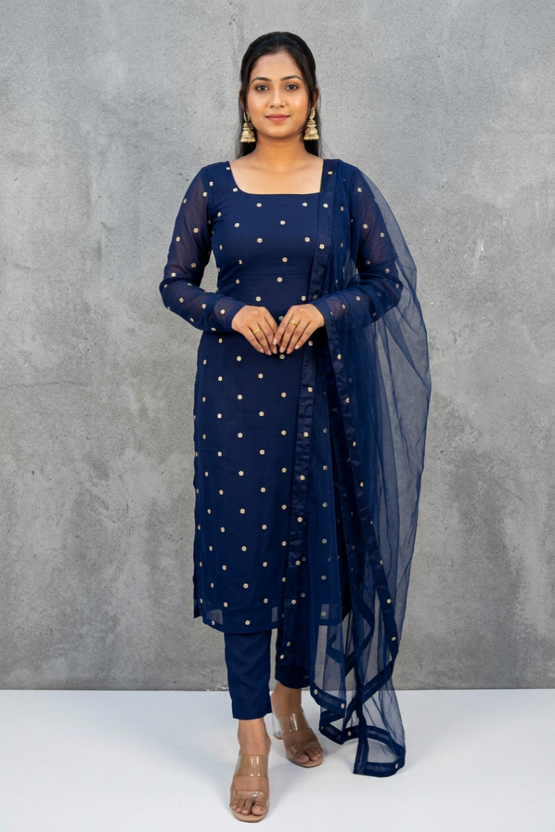 Ready To Wear Top & Net Dupatta 2Pcs  Suit  Collection For Women