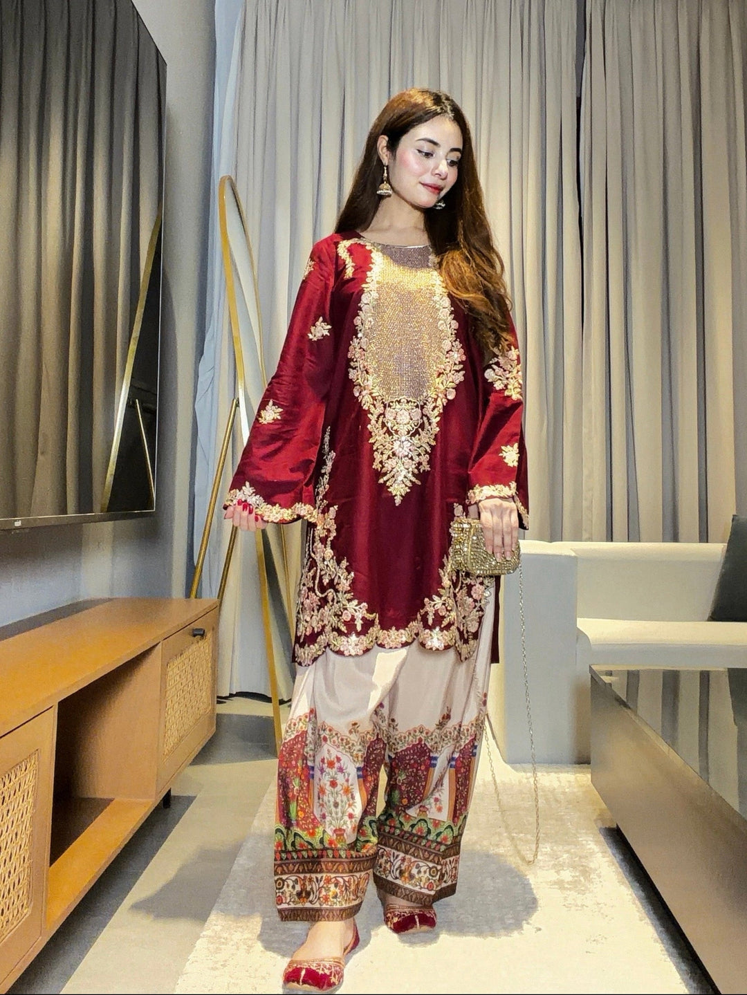 PREMIUM STITCHED 2-PIECE SILK SUIT | Ready To Wear