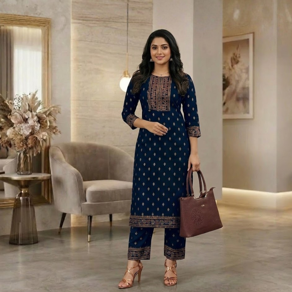 Premium Quality Ready To Wear Cotton 2PCS Suit  For Women 002