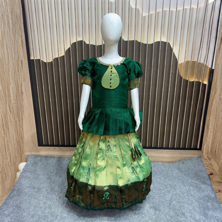 Ready to Wear Premium Kubera Silk Lehenga For Kids