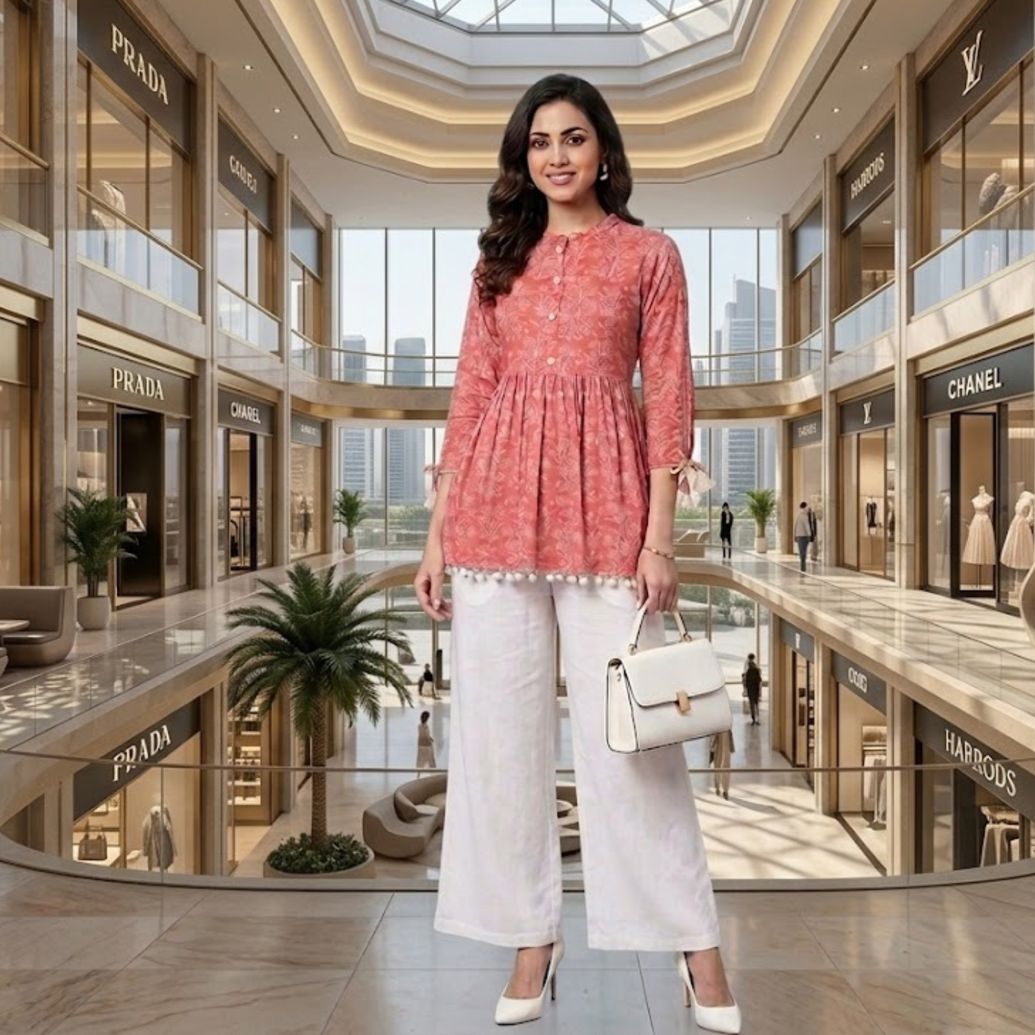 Designer Printed Cotton Tops Collection For Women