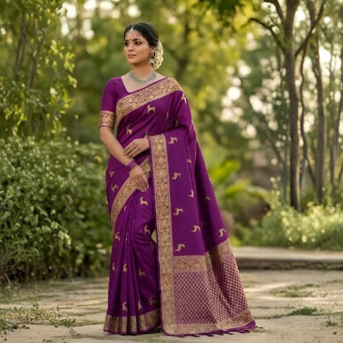 Heavy Elegant Printed Soft  Silk Saree  Collection For Women