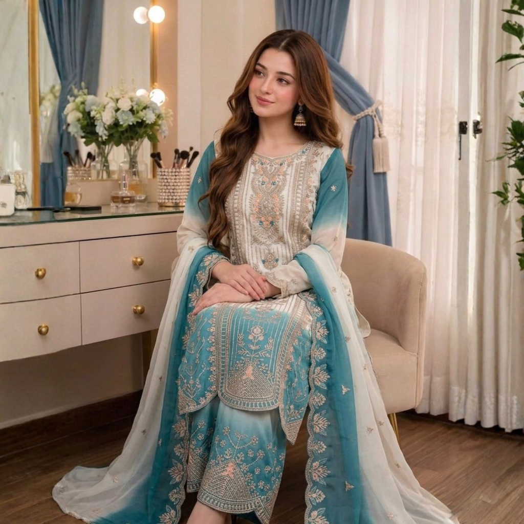 3 Piece Ready to Wear Embroidery Suit