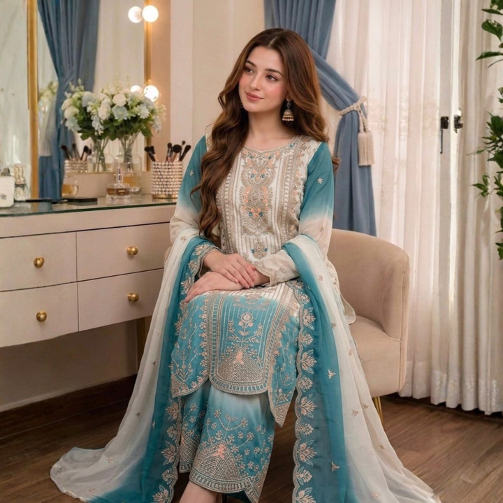 Ready To Wear Embroidery 3pcs Suit Collection For Women