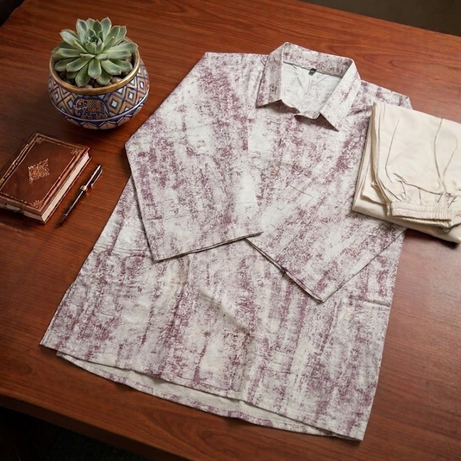 Stylish Cotton 2pcs  Top  And Plazzo Set  for Women 001