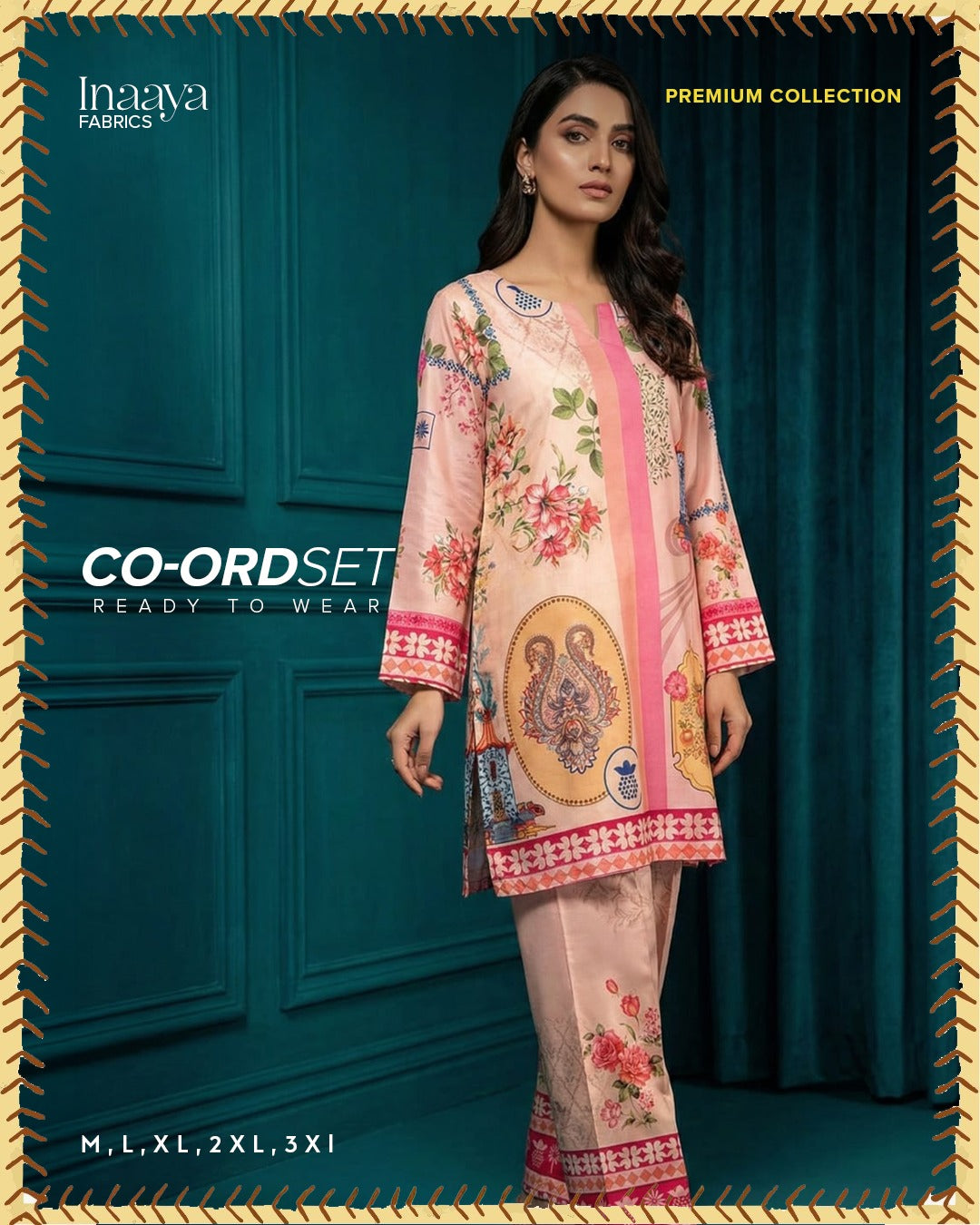 Peach Paisley Floral Co-ord Set