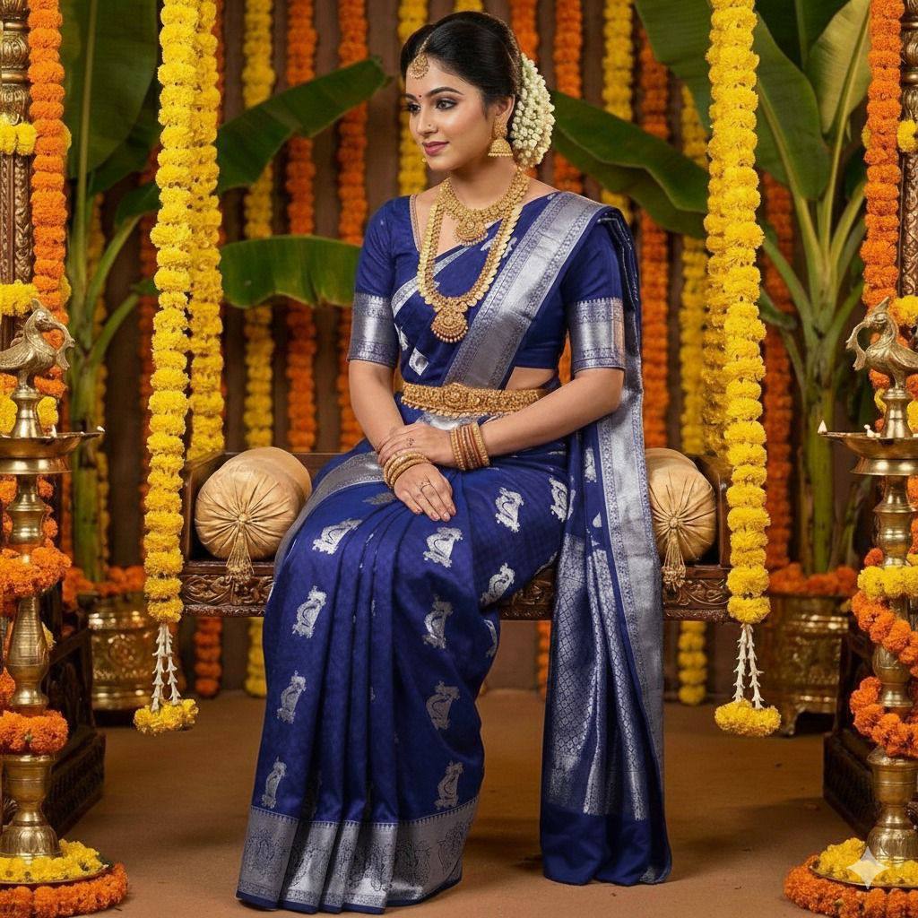 Elegant Soft Lichi Silk Saree Collection  For Women
