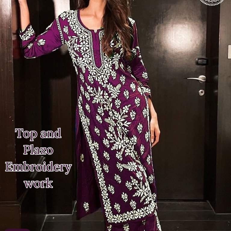 Classy Chikankari Embroidery 2Pcs Suit Collection For Women