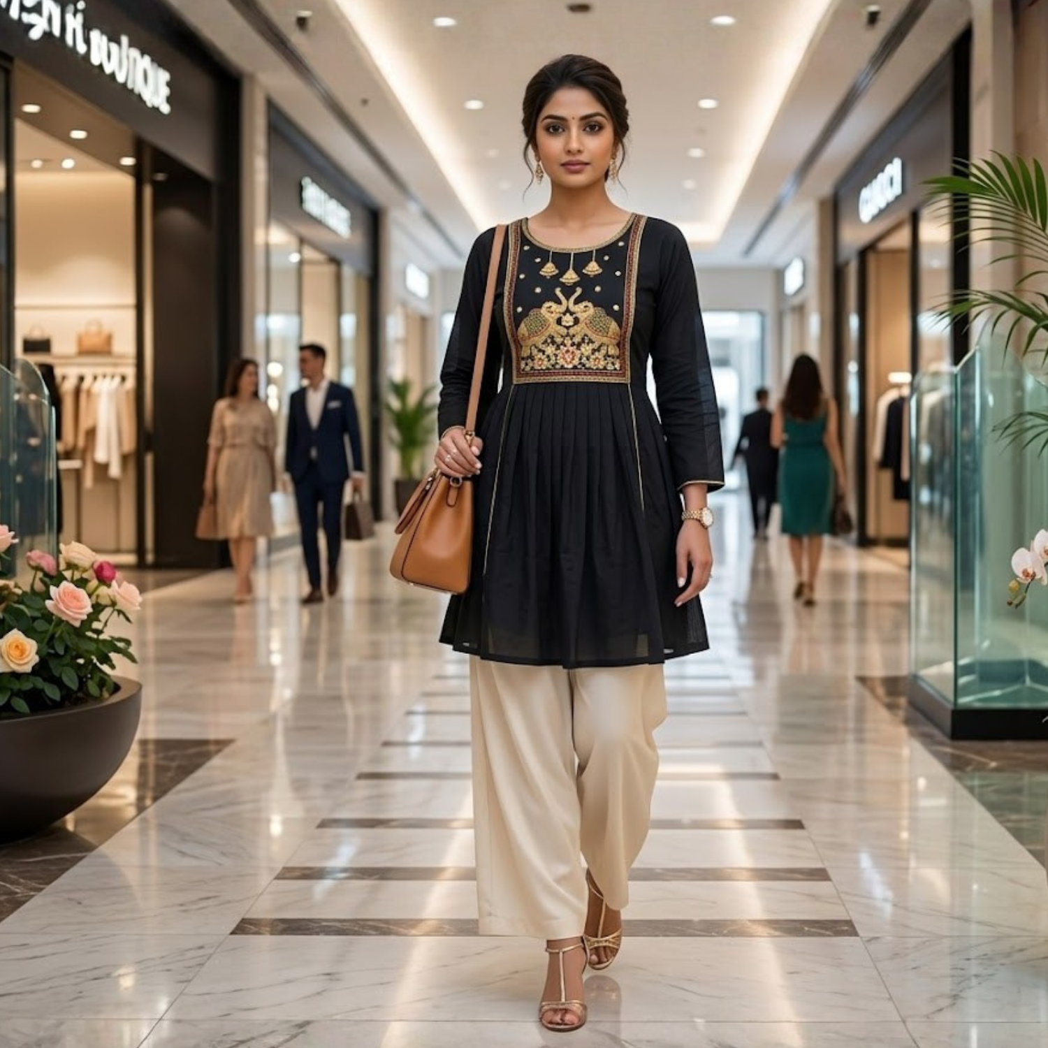 Cotton Elephant Embroidered Tops Collection For Women 001