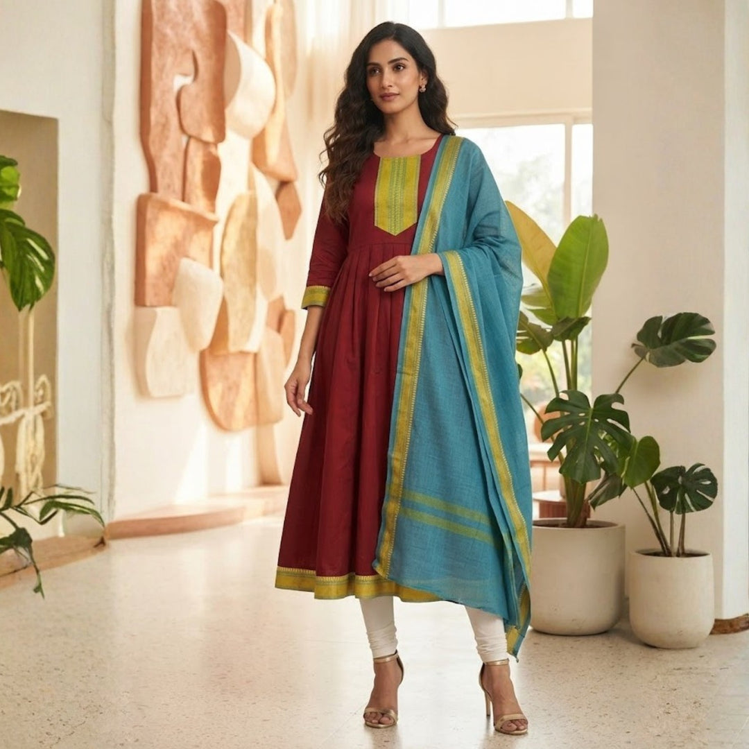 Gorgeous Gown &amp; Dupatta 2 Pcs Dress Collection For Women
