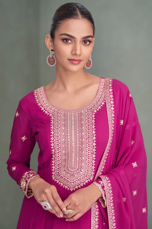 Embroidered Anarkali with Dupatta