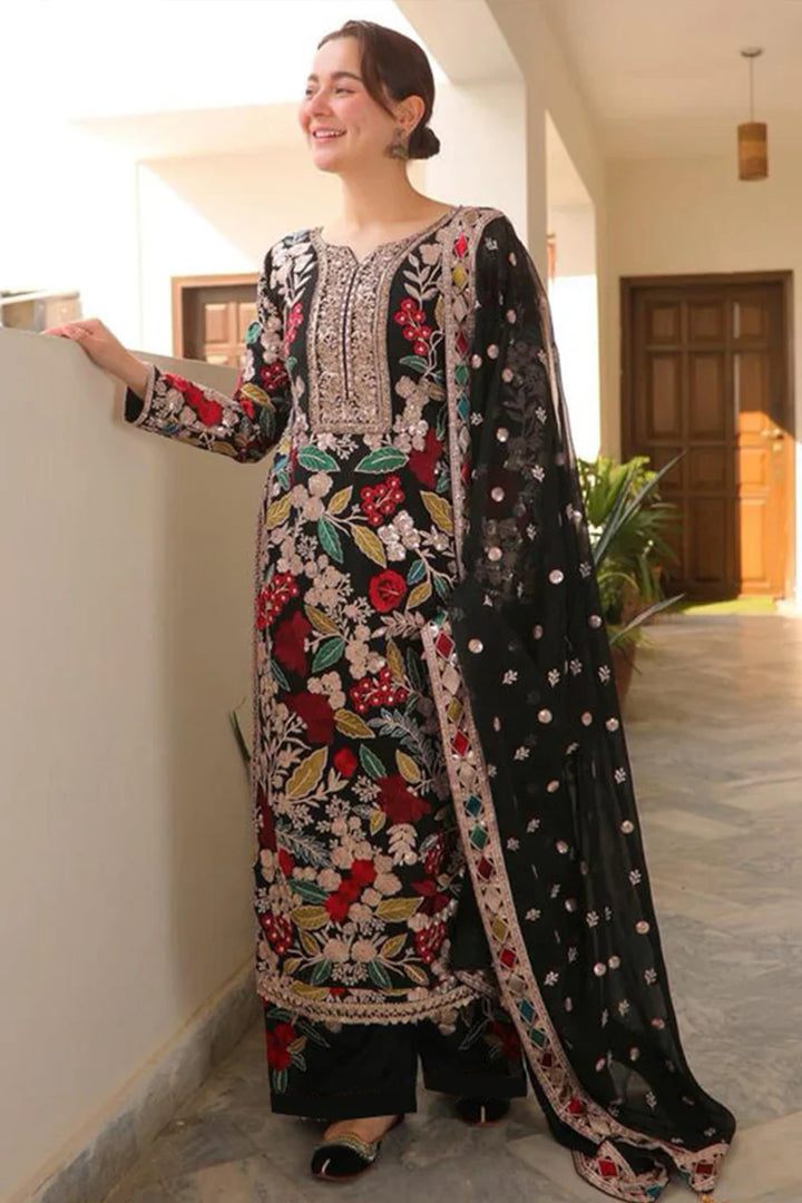 Velvet Handwork Salwar Kameez with Dupatta