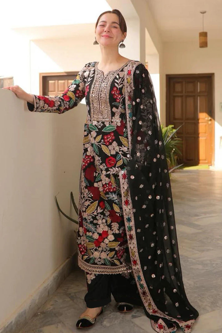 Velvet Handwork Salwar Kameez with Dupatta