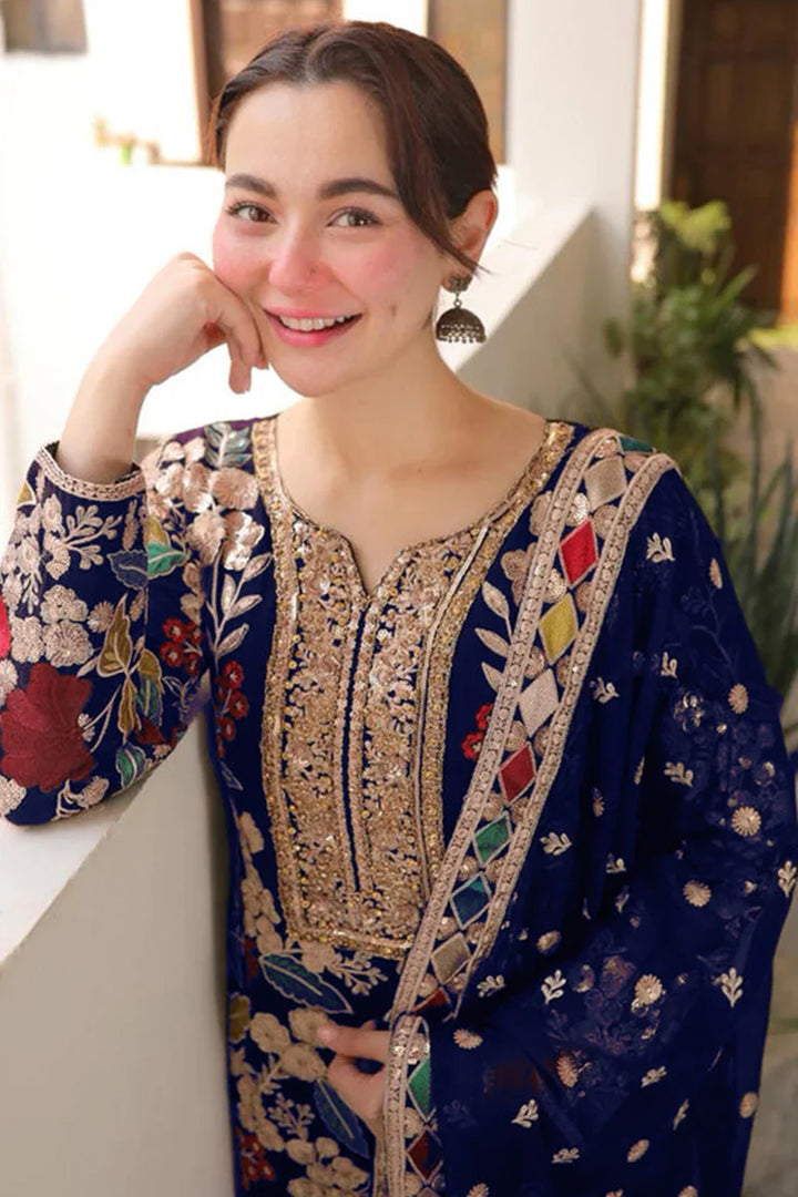 Velvet Handwork Salwar Kameez with Dupatta