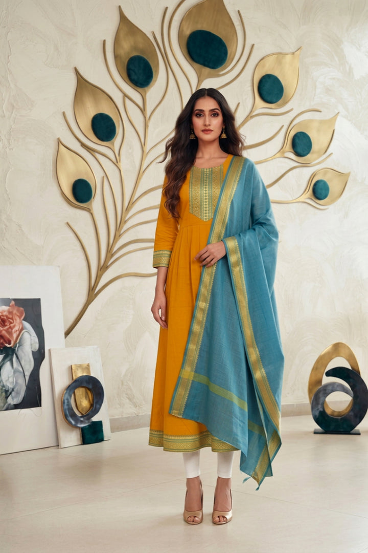 Gorgeous Gown &amp; Dupatta 2 Pcs Dress Collection For Women