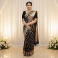 Sophisticated  Elegent Lichi Silk Saree For Women